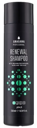Шампунь із меланіном для пошкодженого волосся Anagana Professional Renewal Shampoo With Melanin, 250 мл
