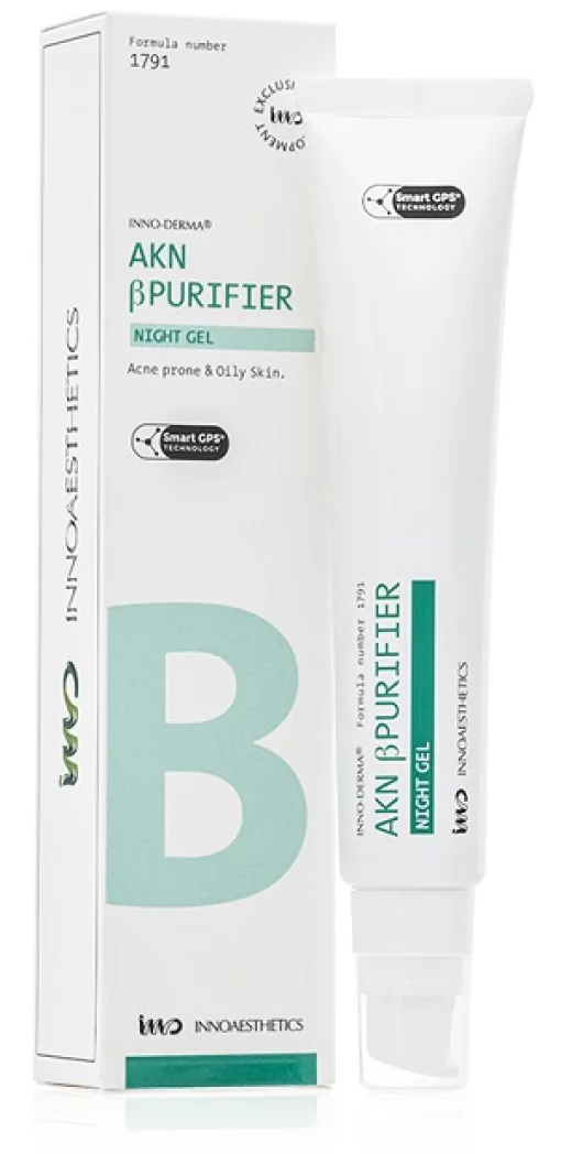 Крем-терапия для проблемной кожи Innoaesthetics B Purifier 24h Night Gel, 50мл