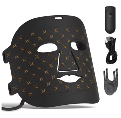 Світлодіодна LED-маска для фототерапії Sillicone LED light Therapy Face Mask  7 спектрів світла 25x33 см