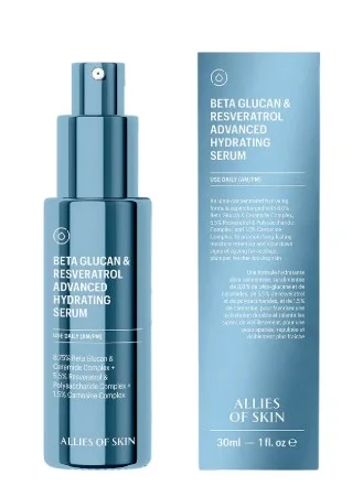 Зволожуюча сироватка із бета-глюканом Allies Of Skin Beta Glucan &amp; Resveratrol Advanced Hydrating Serum, 30 мл
