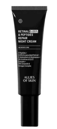 Антивіковий нічний крем для обличчя Allies Of Skin Retinal 0.05% &amp; Peptides Repair Night Cream з ретиналем 0.05%, 48 мл