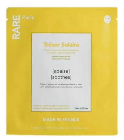 Заспокійлива маска для тканини Rare Paris Trésor Solaire Soothing Face Mask, 1 шт